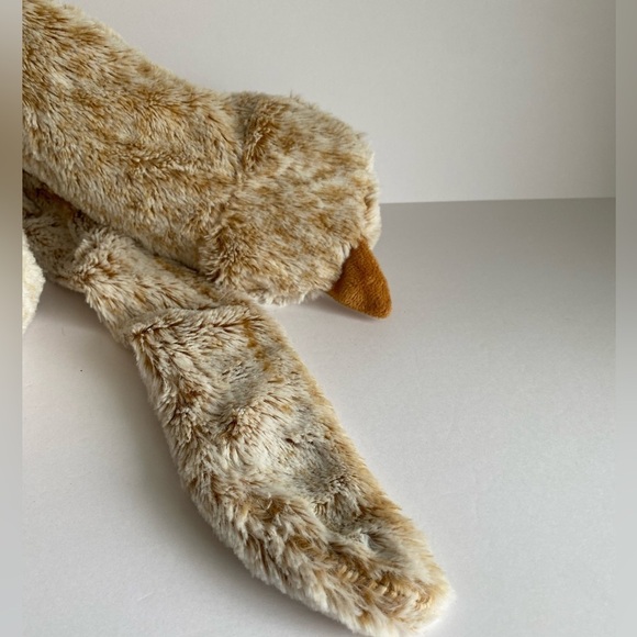 Nanco Sloth Plush 12" Frosty Brown Gold Glitter Eyes Long Tail,‎ Soft, Sensory - Picture 6 of 11